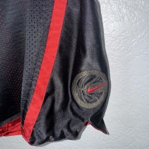Vintage Nike Basketball Dazzle Shorts Men XXL Reversible Shiny Red Black Rare